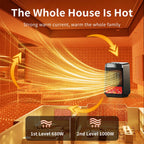 Portable PTC Ceramic Space Heater with Ambient Flame Light