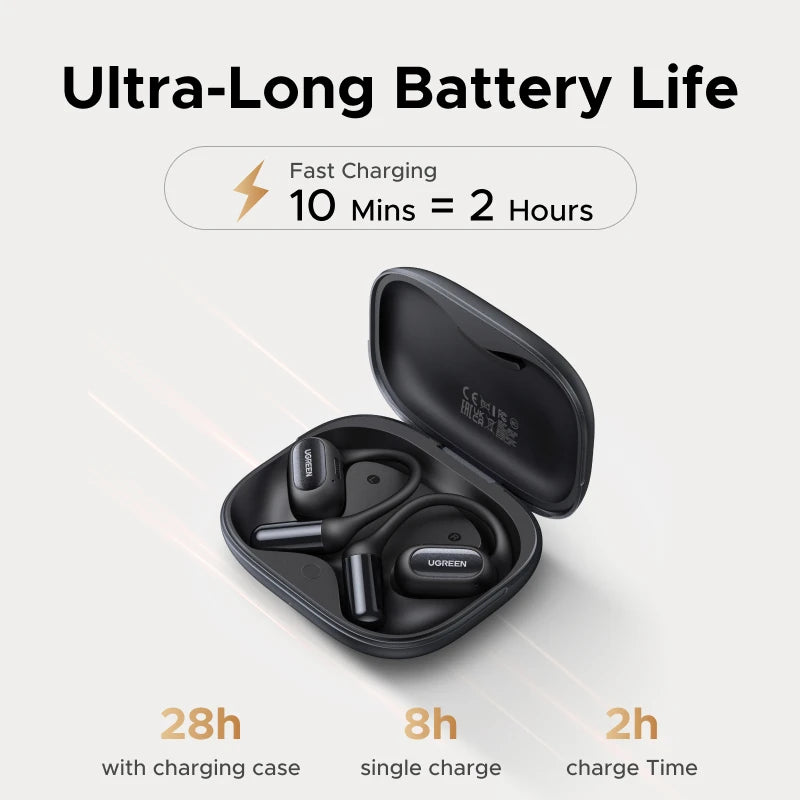Open-Ear Wireless Bluetooth Sport Earbuds with Charging Case