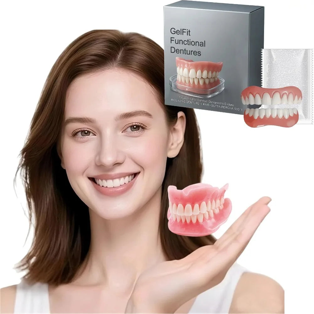 Temporary Silicone Denture Set for Natural Smile Restoration