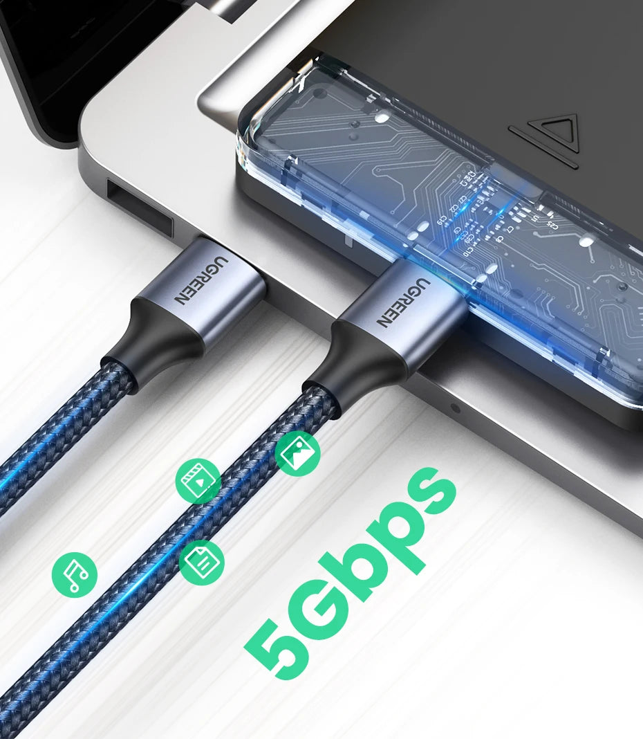USB 3.0 Male to Male Extension Cable 5Gbps High-Speed Data Transfer - 8