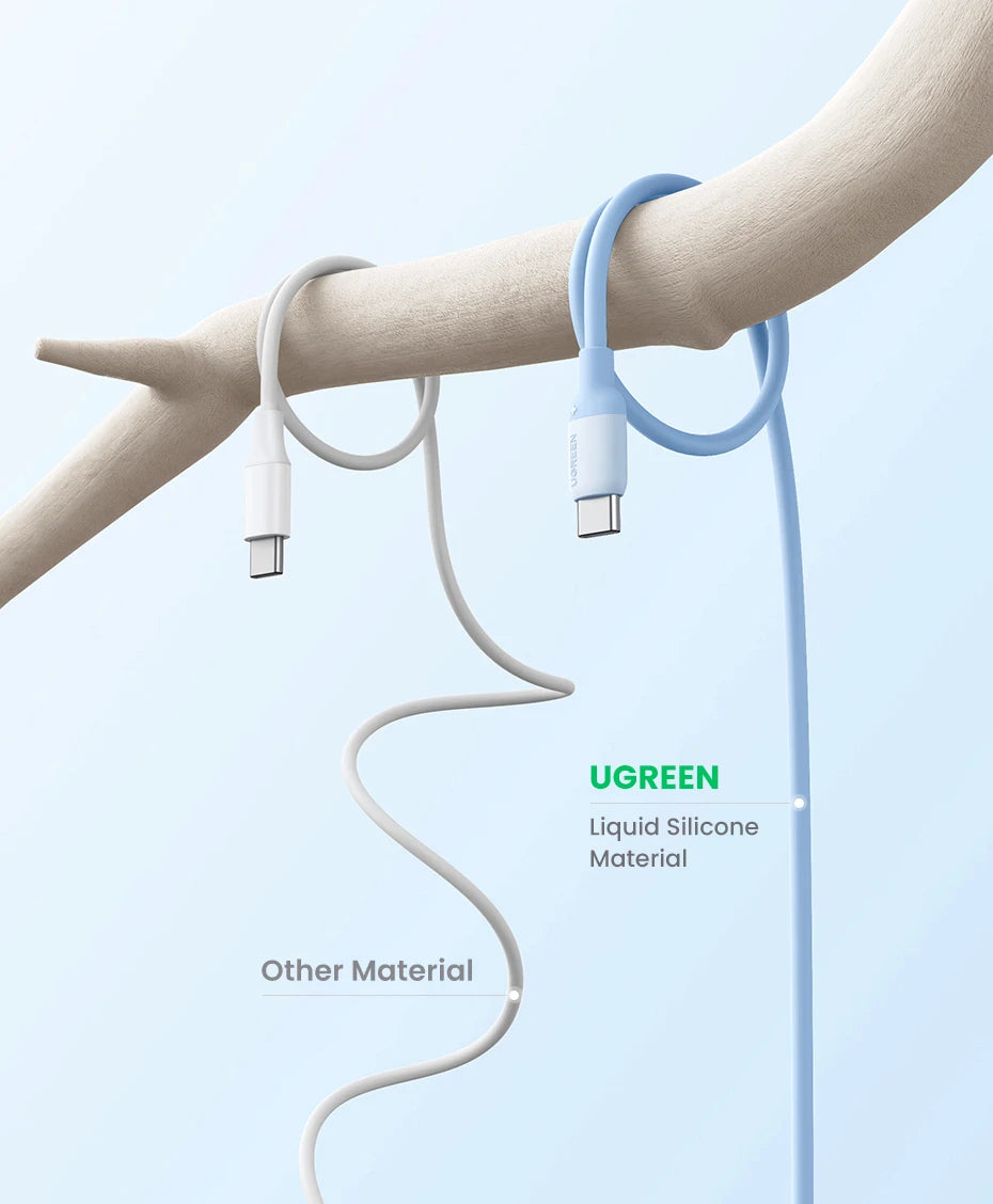 60W USB-C to USB-C Fast Charging Liquid Silicone Cable