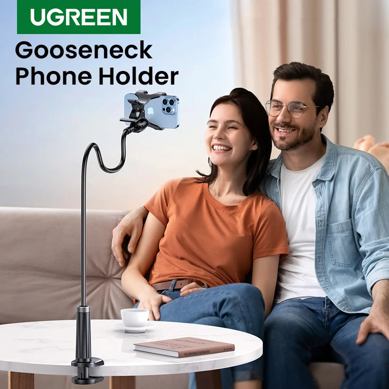 Flexible Gooseneck Phone Holder for Desk and Bed