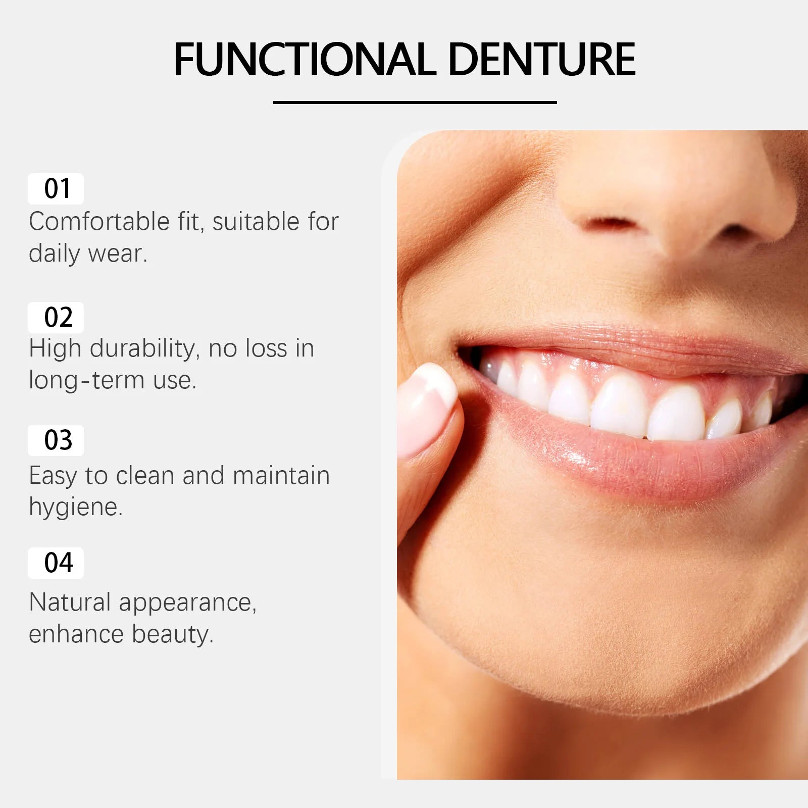 Silicone Cosmetic Denture Kit for Smile Restoration - 1