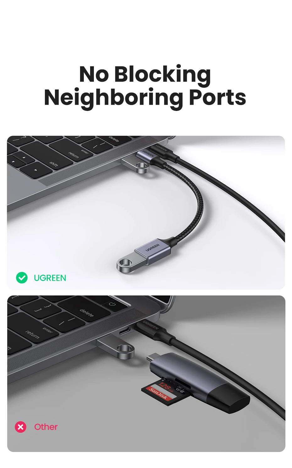 USB-C to USB 3.0 OTG Data Transfer Adapter Cable - 15