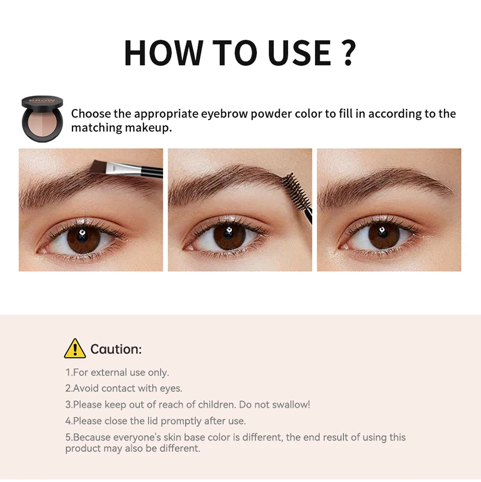 Two-Color Eyebrow Powder Duo for Natural Brows and Contouring - 12