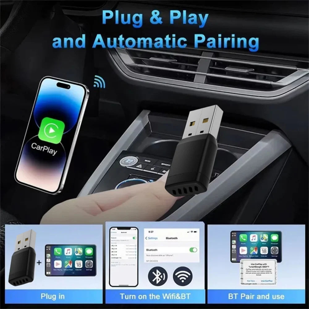 2 in 1 Wireless CarPlay and Android Auto Adapter Bluetooth 5.0 Dongle