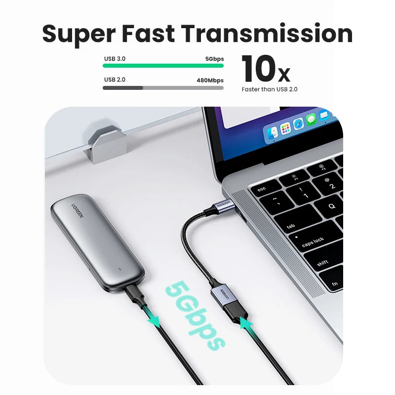 USB-C to USB 3.0 OTG Data Transfer Adapter Cable - 3