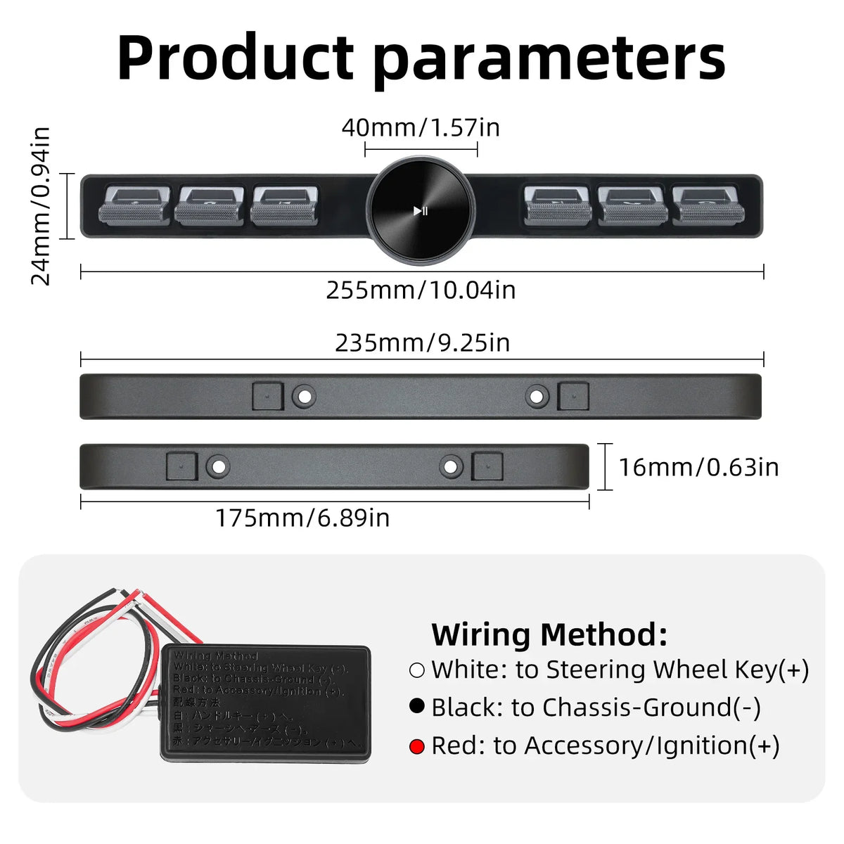 Wireless Multimedia Steering Wheel Control Button for Car Navigation