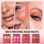 4-Shade Matte and Shimmer Blush Palette