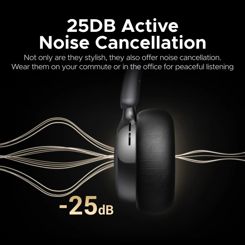 Active Noise Cancelling Wireless Bluetooth Over-Ear Headphones - 2