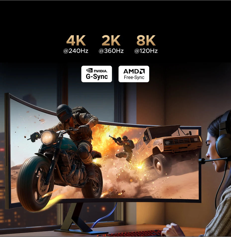 16K DisplayPort 2.1 Cable for Gaming and High-Resolution Monitors