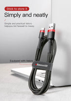 3A Fast Charging USB-A to USB-C Braided Data Cable