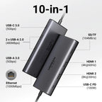 10-in-1 Dual HDMI USB-C Docking Station with 100W PD and 8K Support