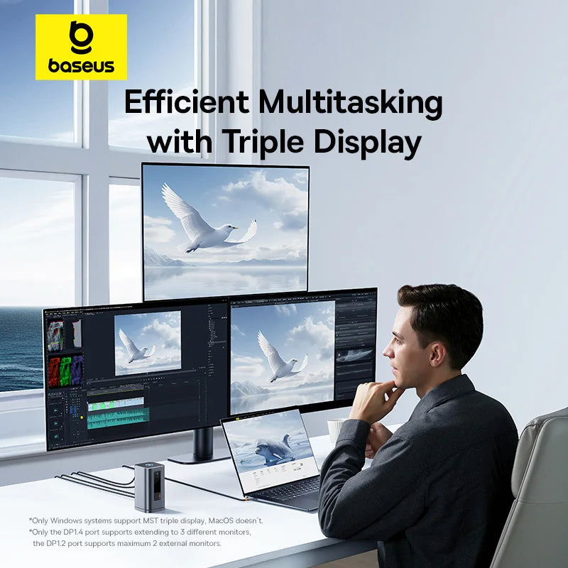11-in-1 USB-C Docking Station with 4K Triple Display and 100W PD