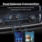 Bluetooth 5.3 Car Audio Receiver Adapter with 3.5mm AUX Jack