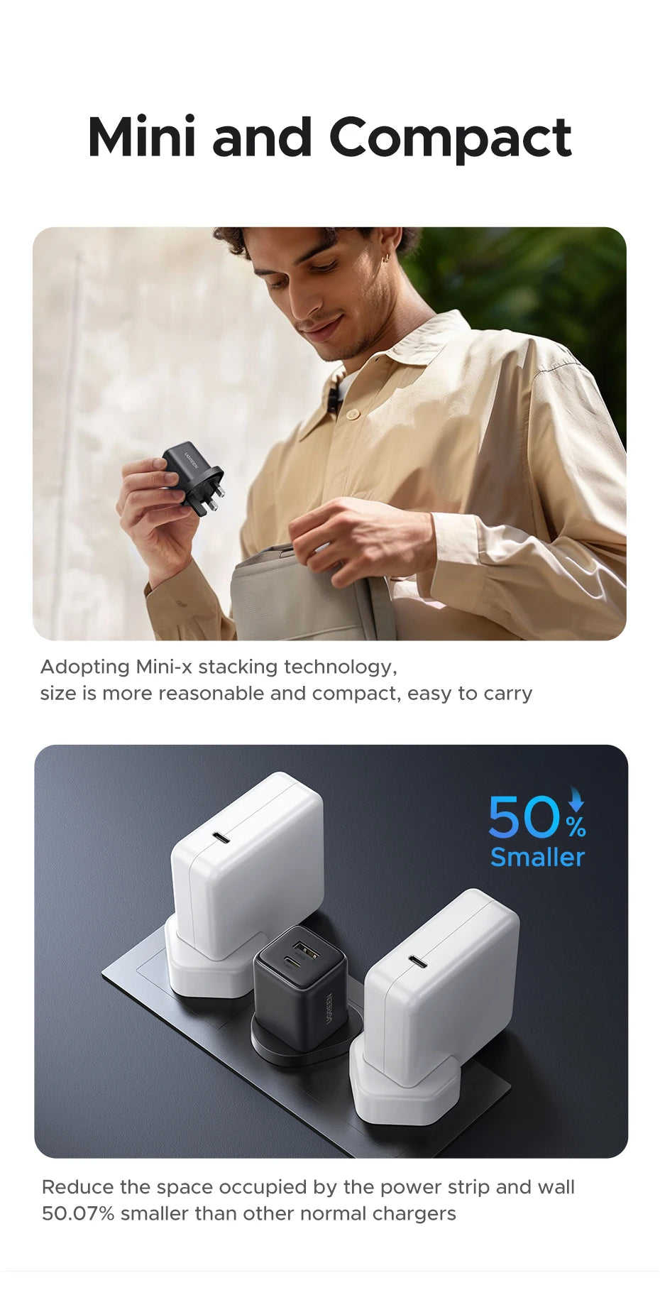 30W GaN 3-Port USB-C Fast Wall Charger - 14
