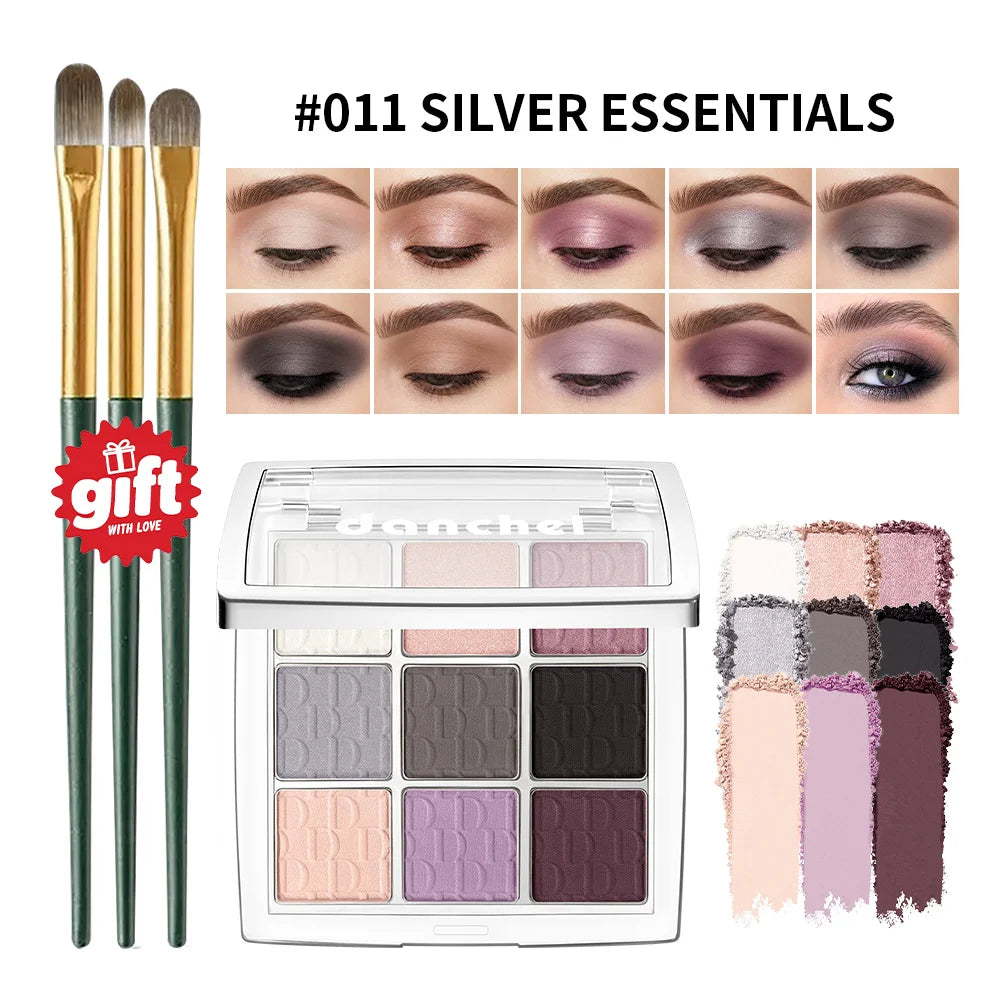 9-Color Eyeshadow Palette with Makeup Brush