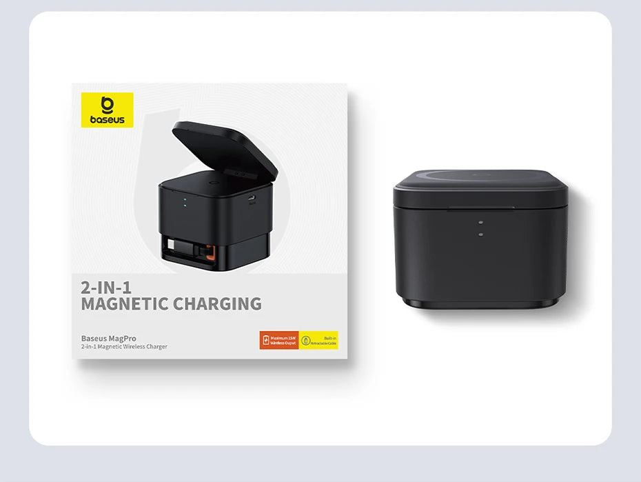 25W 2-in-1 Magnetic Wireless Charging Station for Smartphones - 26