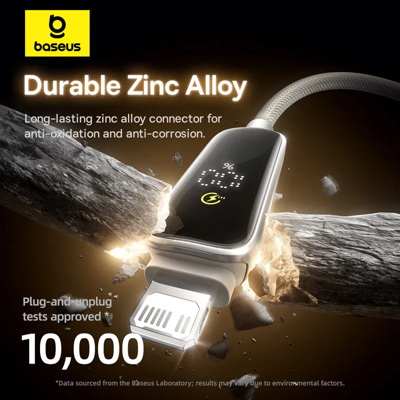 Digital Display 20W Fast Charging USB-C Cable for iPhone - 5