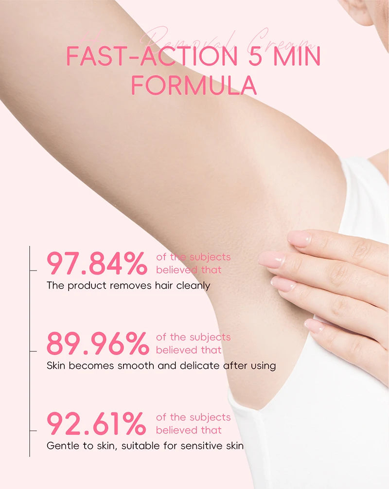 Painless Gentle Hair Removal Cream for Sensitive Body Areas - 9
