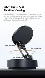 Magnetic Suction Cup Car Phone Mount with 720° Adjustable Rotation