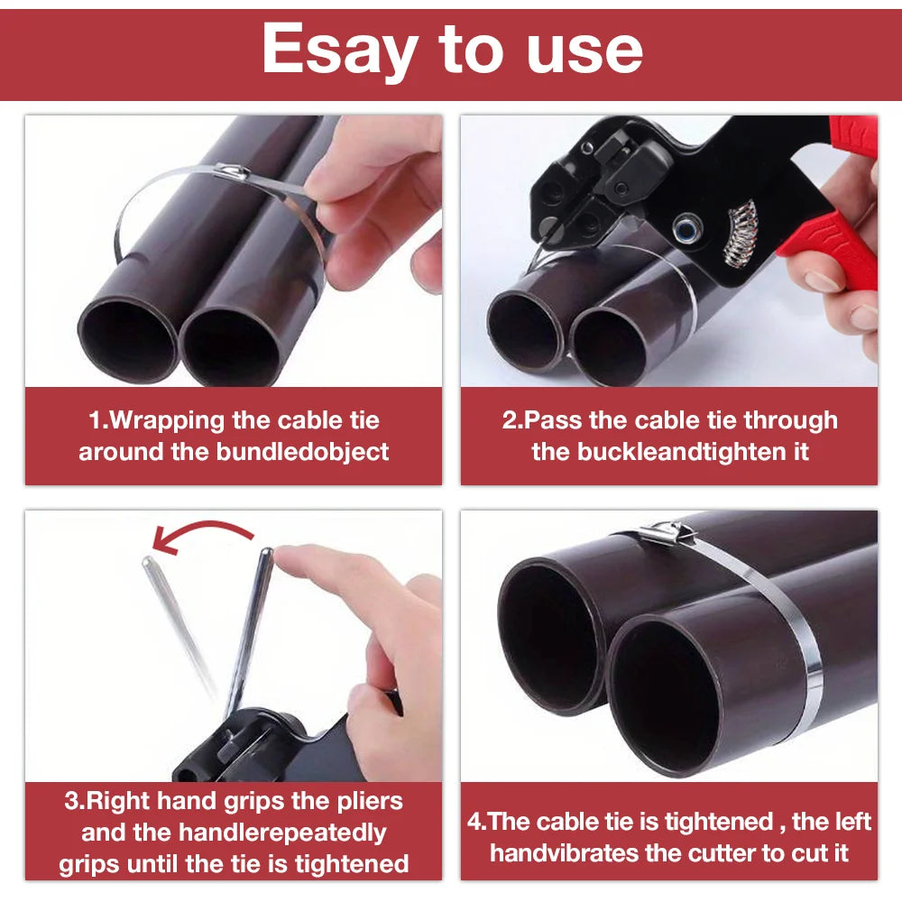 Heavy Duty Stainless Steel Cable Tie Tensioning Tool - 5