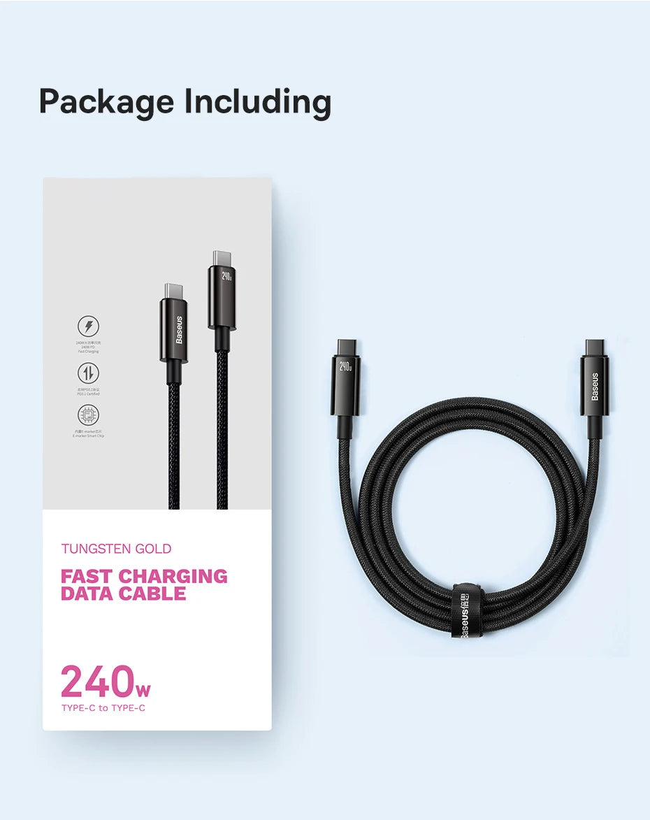 240W USB-C to USB-C PD 3.1 Fast Charging Cable