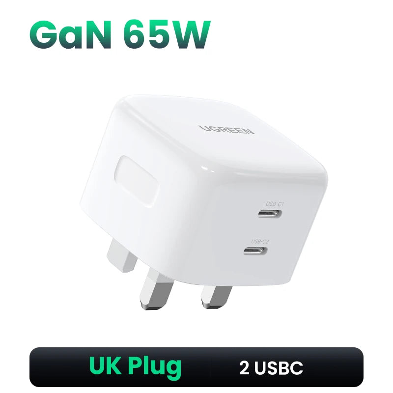 100W 4-Port GaN Fast Wall Charger with UK Plug - 25