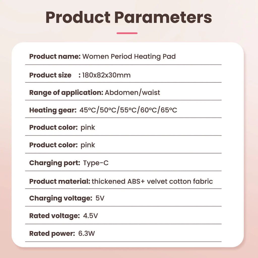 Portable Heated Massage Belt for Menstrual Cramps