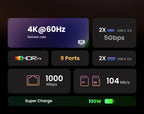 9-in-1 USB-C Docking Station with 4K 60Hz HDMI and 100W PD