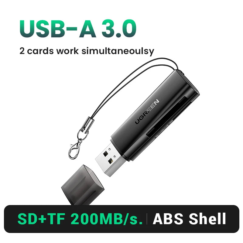 USB 3.0 and USB-C Dual Slot SD and TF Memory Card Reader - 20