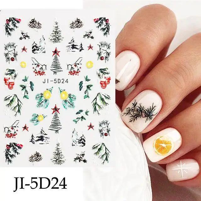 Christmas Cartoon Nail Art Decals
