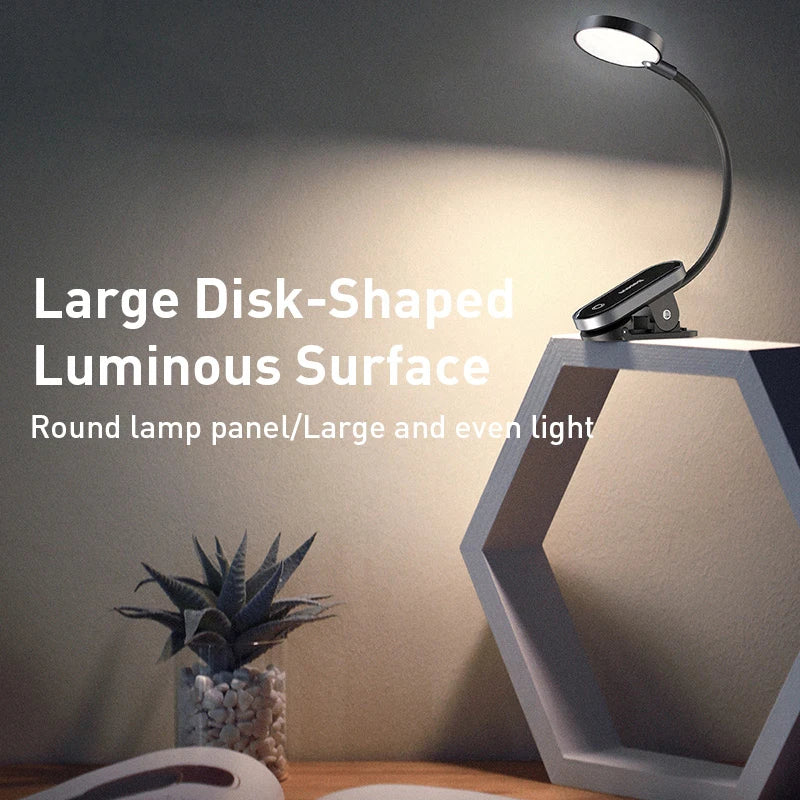 Rechargeable LED Clip-On Reading Lamp with Adjustable Brightness