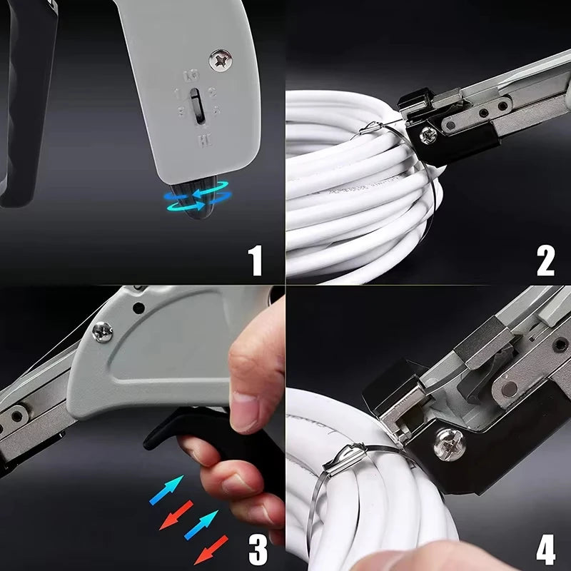 Heavy Duty Stainless Steel Cable Tie Tensioning and Cutting Tool