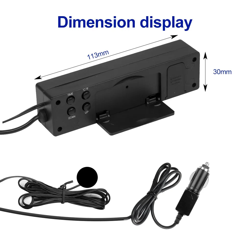 3 in 1 Car Digital Clock Thermometer and Battery Voltage Voltmeter