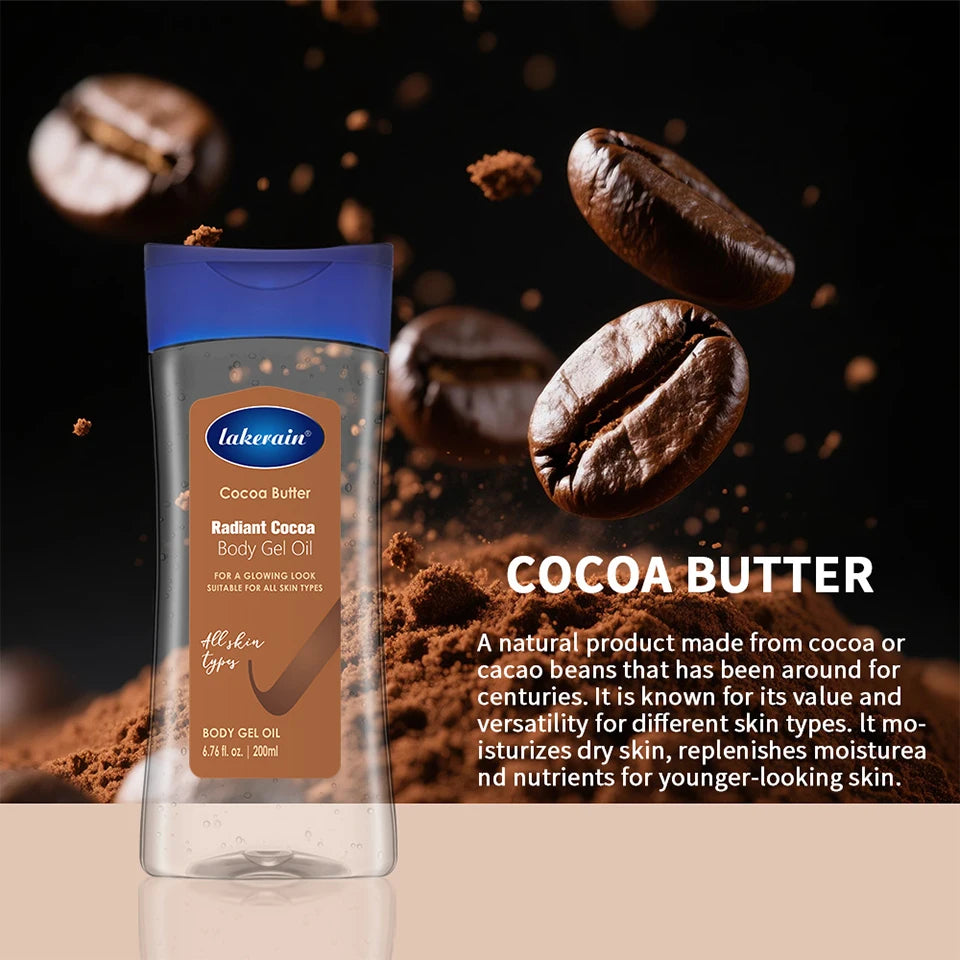 Radiant Cocoa Butter Body Gel Oil for Hydrated Glowing Skin