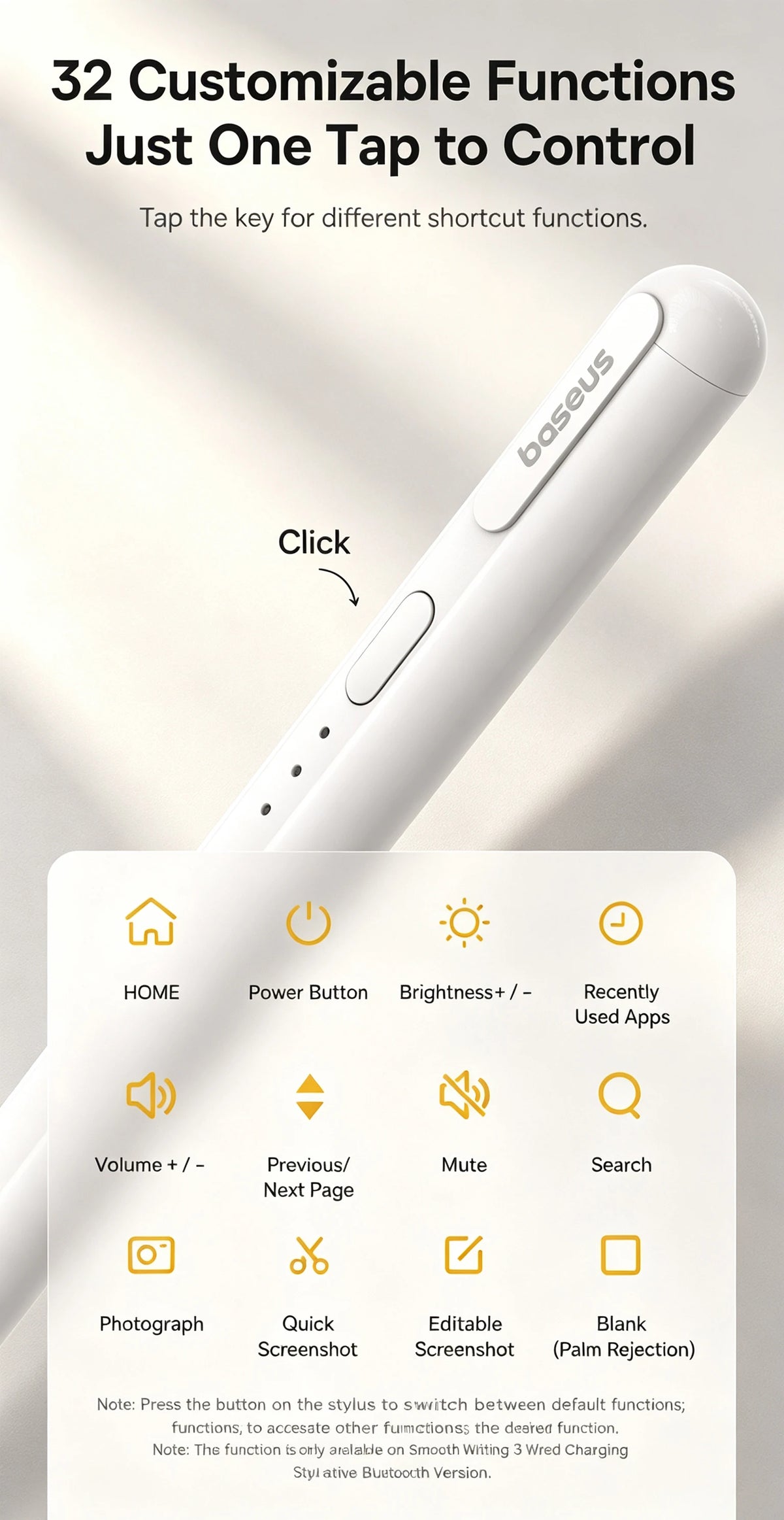 Magnetic Bluetooth Stylus Pen for iPad with Palm Rejection