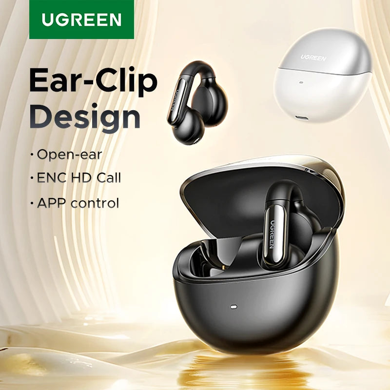 Open Ear Wireless Bluetooth 5.4 Clip-On Sports Earbuds - 1