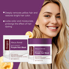 Purple Hair Mask and Shampoo Set for Color Protection and Repair