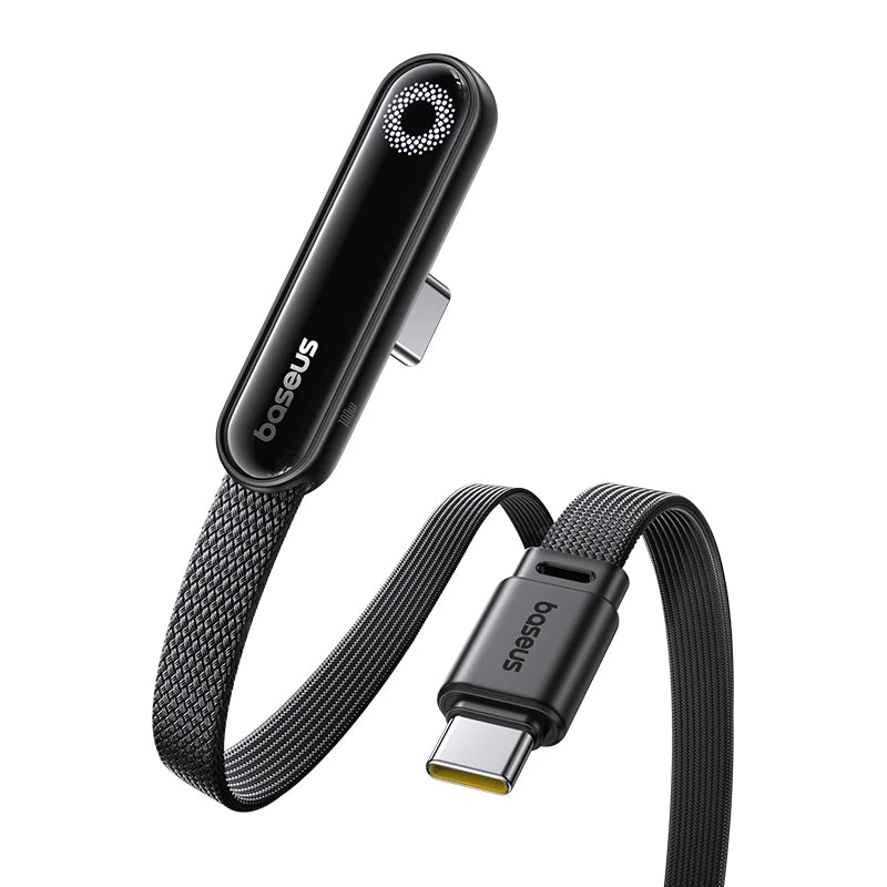 100W USB-C Fast Charging Cable with 90-Degree Elbow Connector