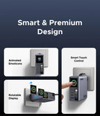 160W GaN Fast Charger with Smart Display and Retractable Cable