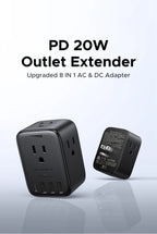 20W Outlet Extender with 4 AC Outlets and 4 USB Charging Ports