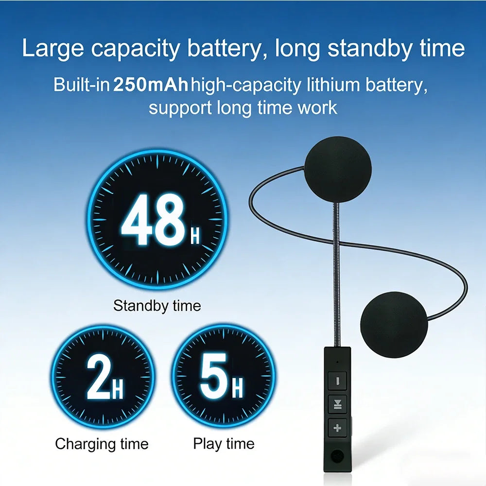 BT11 Bluetooth 5.0 Wireless Motorcycle Helmet Headset Hands-Free Kit