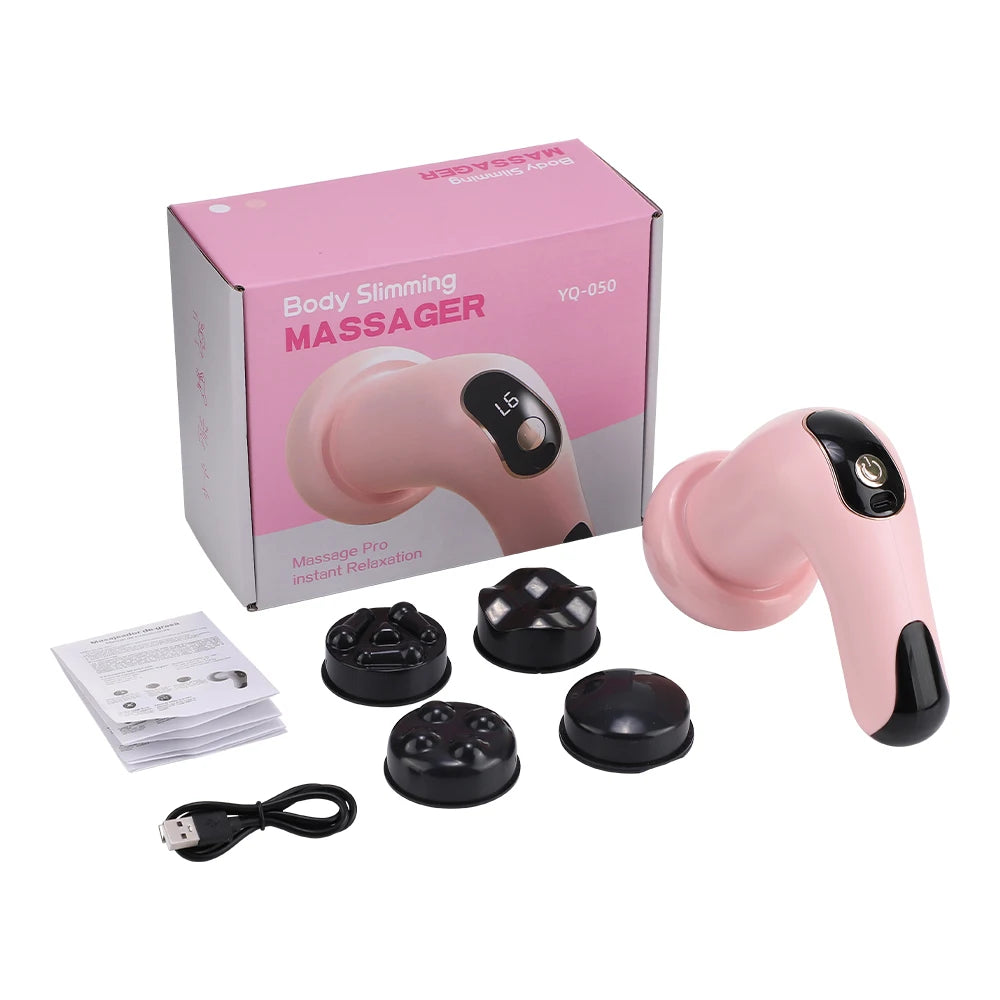 Handheld Electric Body Massager with 5 Massage Heads