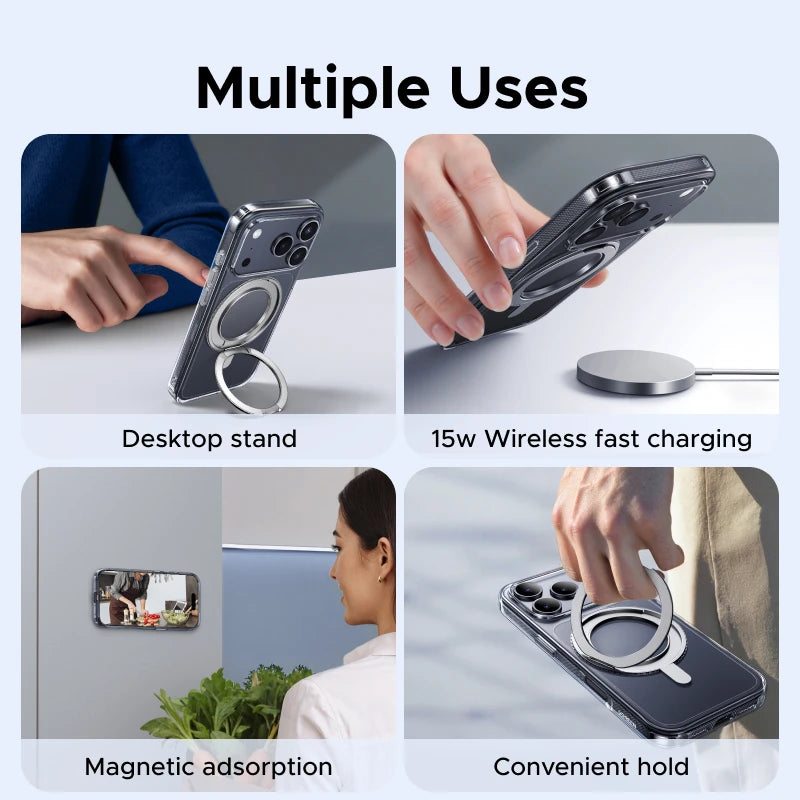 Magnetic Kickstand Phone Case for iPhone 17 Pro and Pro Max