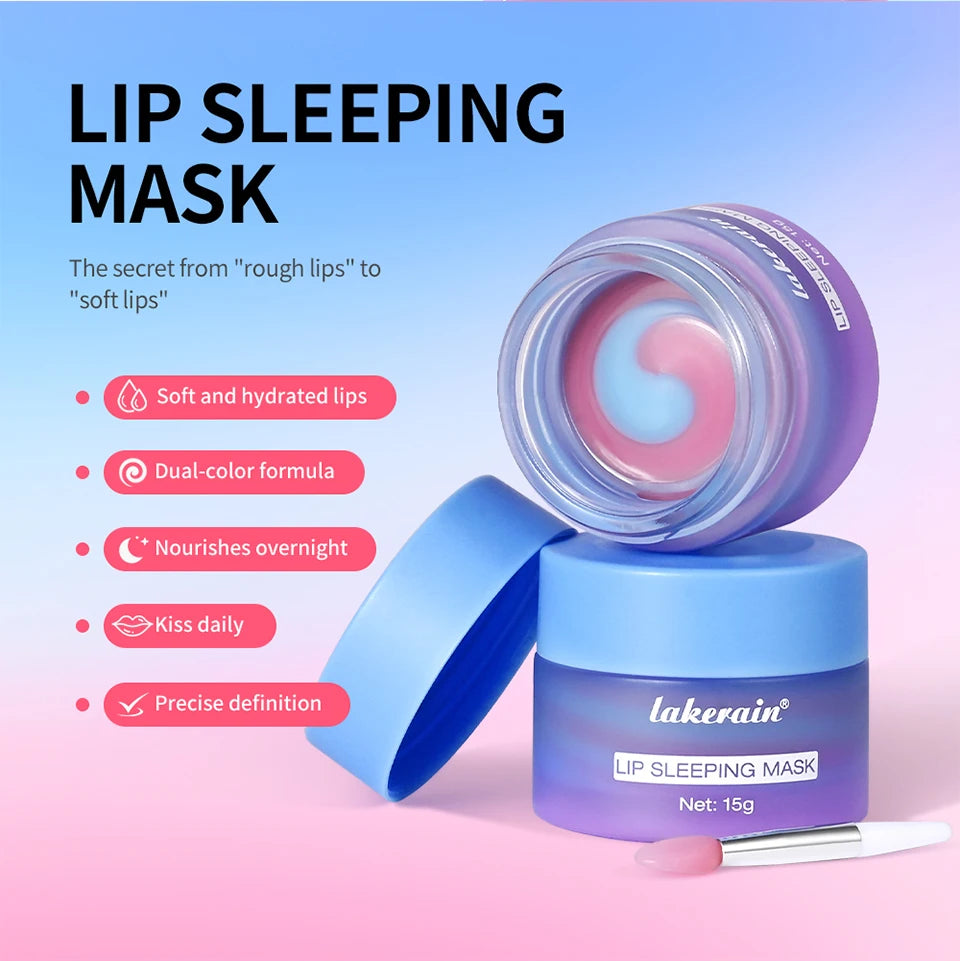 Hydrating Dual-Color Lip Sleeping Mask for Dry Cracked Lips