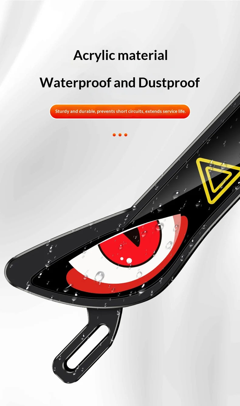 LED Demon Eye Motorcycle License Plate Warning Light