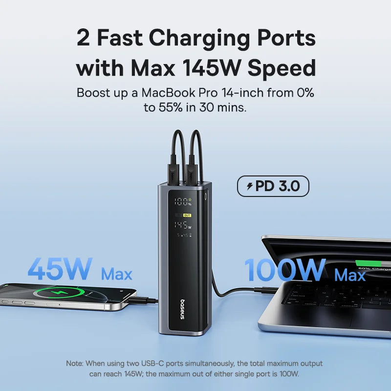 145W Fast Charging Portable Power Bank 20800mAh