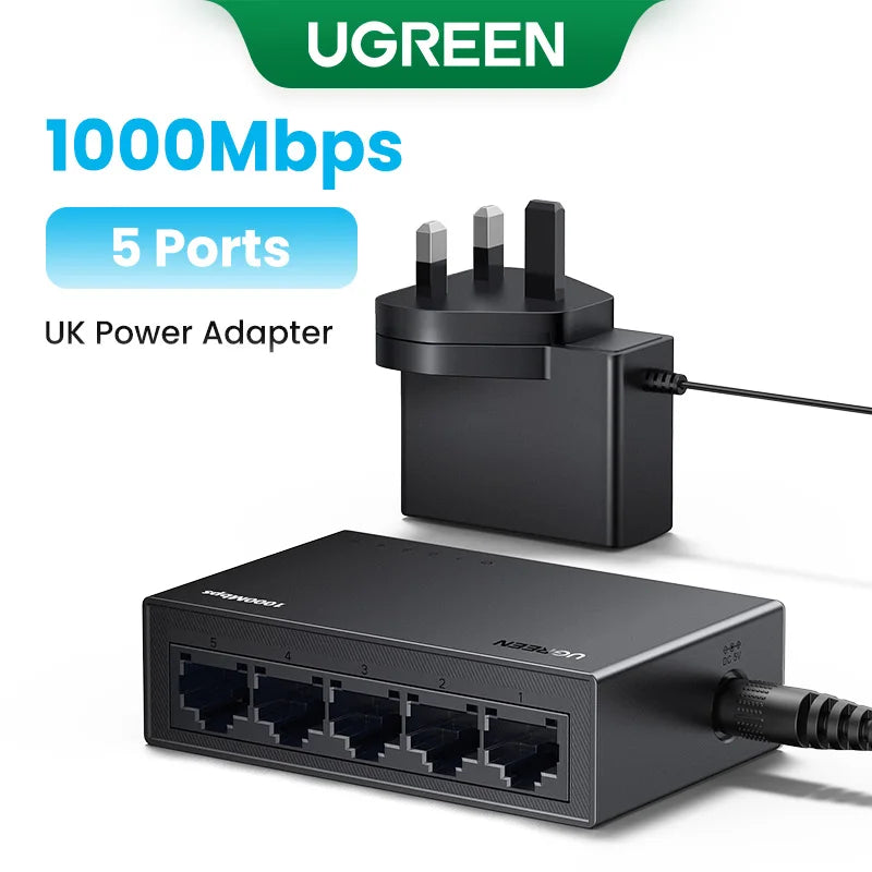 5-Port Gigabit Ethernet Network Switch 1000Mbps - 24