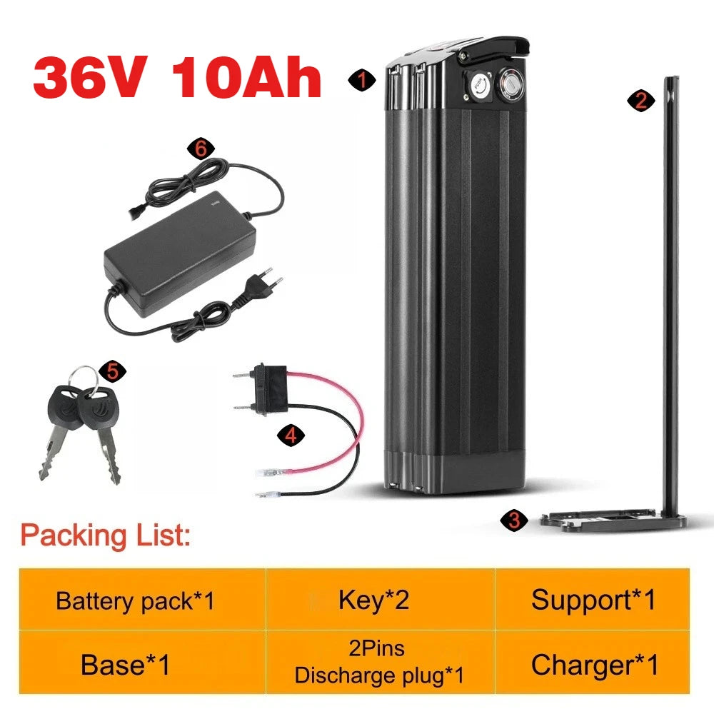 Silver Fish Lithium Battery Pack for Folding Electric Bikes
